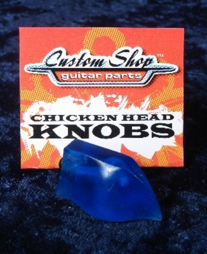 CHICKEN HEAD KNOB FOR GUITAR AMPS and EFFECTS in BLUE