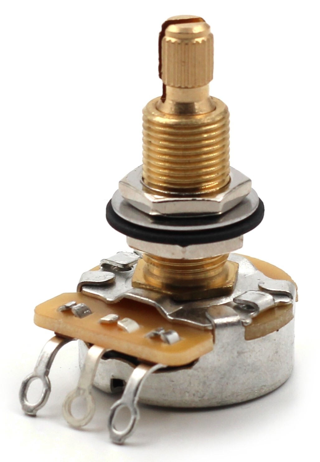 1X CTS TAOT Custom 500K LONG Split Shaft Audio Taper Pot – 10% Tolerance