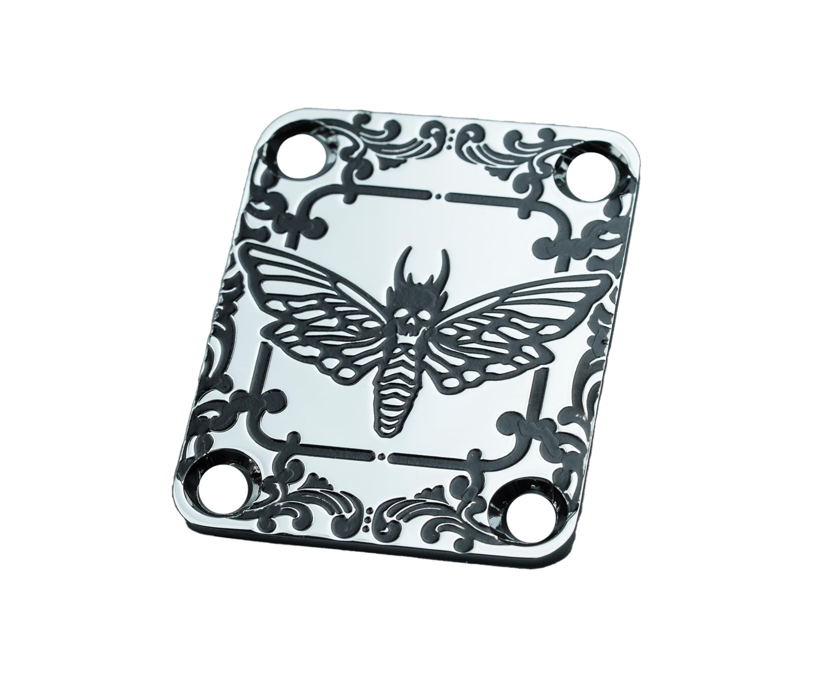 Guitar Neck Plate, 4-Holes Stainless Steel Electric Guitar Bass Neck Joint Pl…