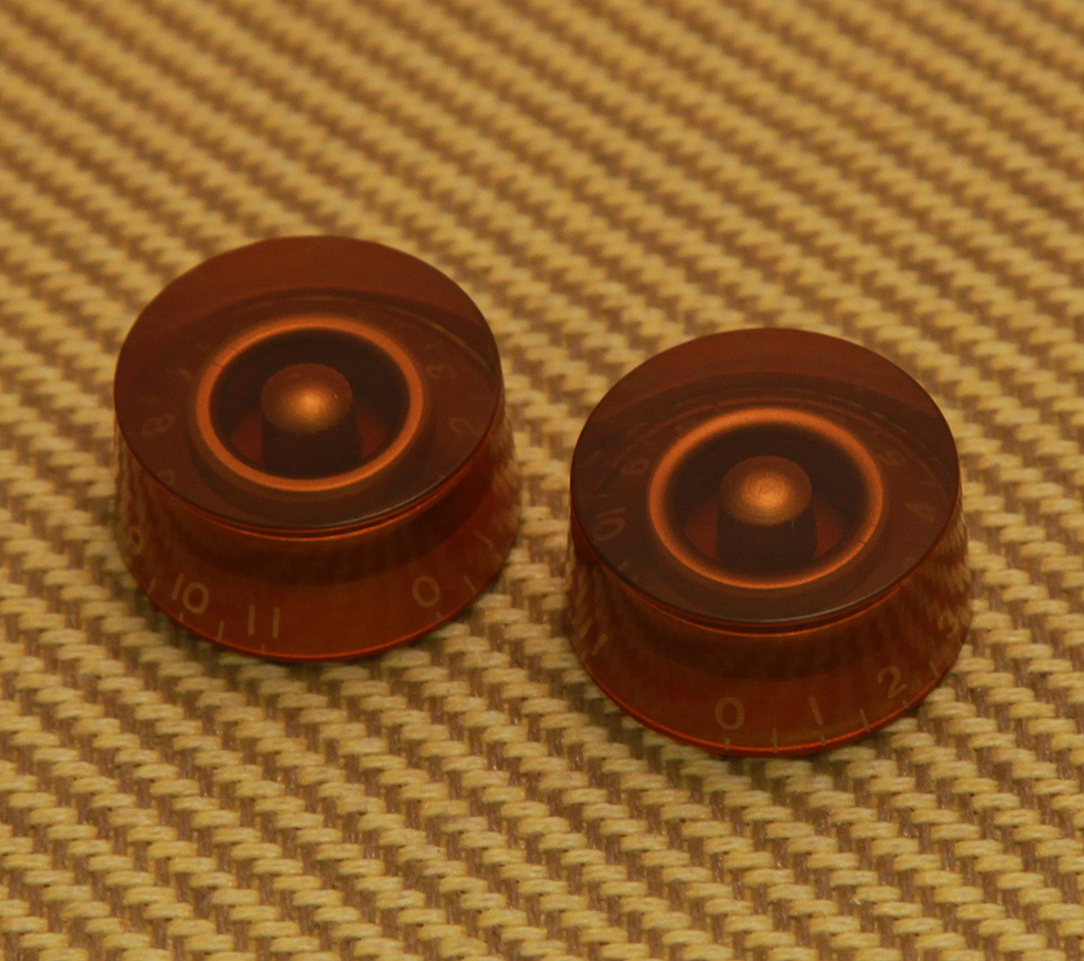PK-0132-022 (2) Amber 0-11 Speed Knobs CTS Split Shaft Pots for USA Guitars