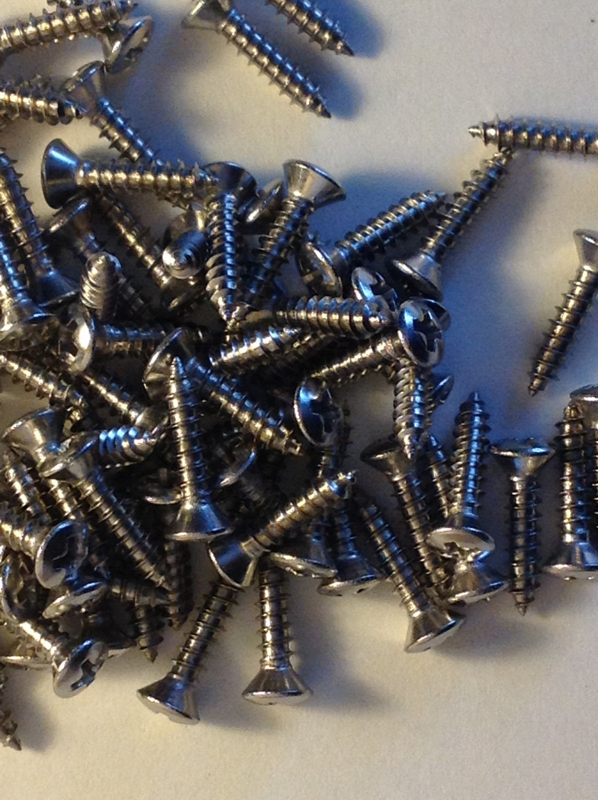 20 X Pickguard – Backplate Screws Stainless Steel Phillips #4 x 1/2″ Made In USA