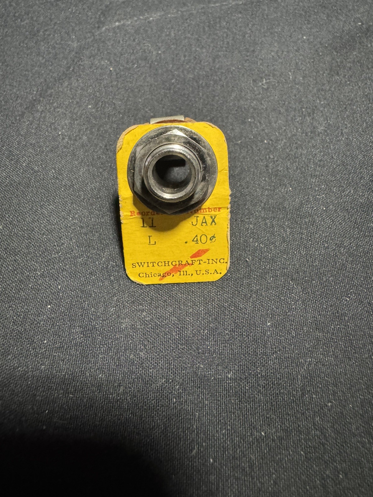 Switchcraft Long Threaded 1/4″ Mono Jack Type L11 – Nickel NOS