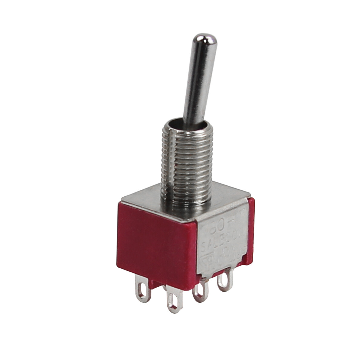 FLEOR Red 2-way Mini Guitar Toggle Switch DPDT Type 2-Position ON/ON 3A