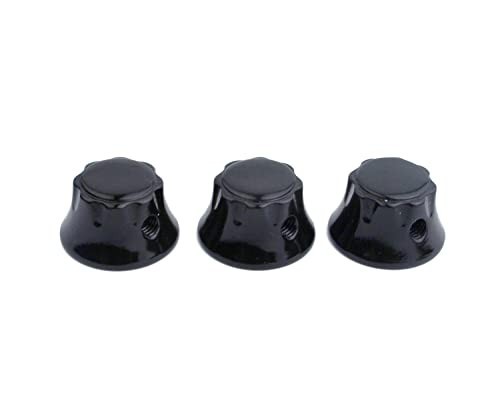 3Pcs Top Hat Guitar Potentiometer Knobs – 6mm Shaft, Brass Bell Cap, Speed Tone