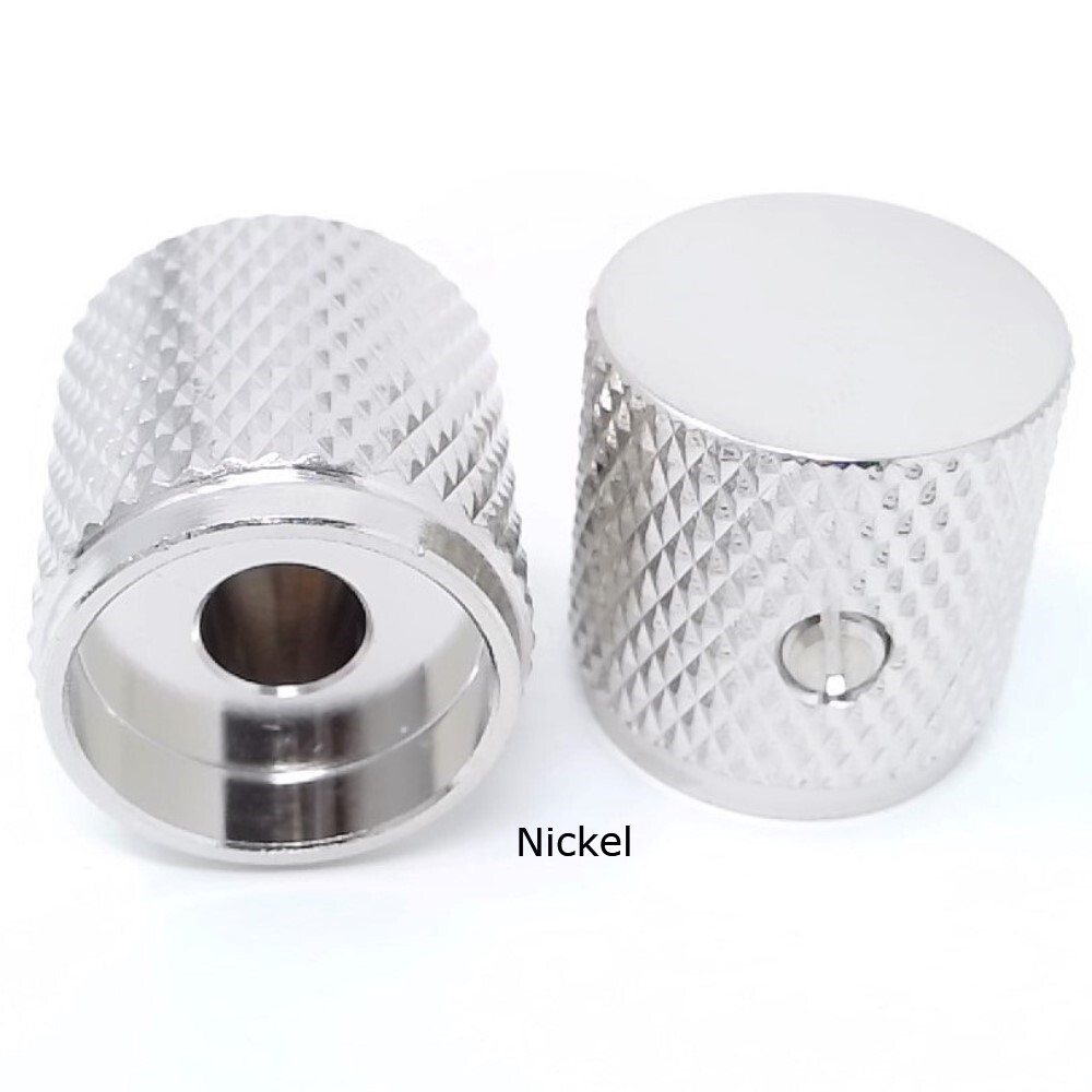 True Custom Shop® Super Flat Nickel Barrel Knobs for Fender Tele & P Bass