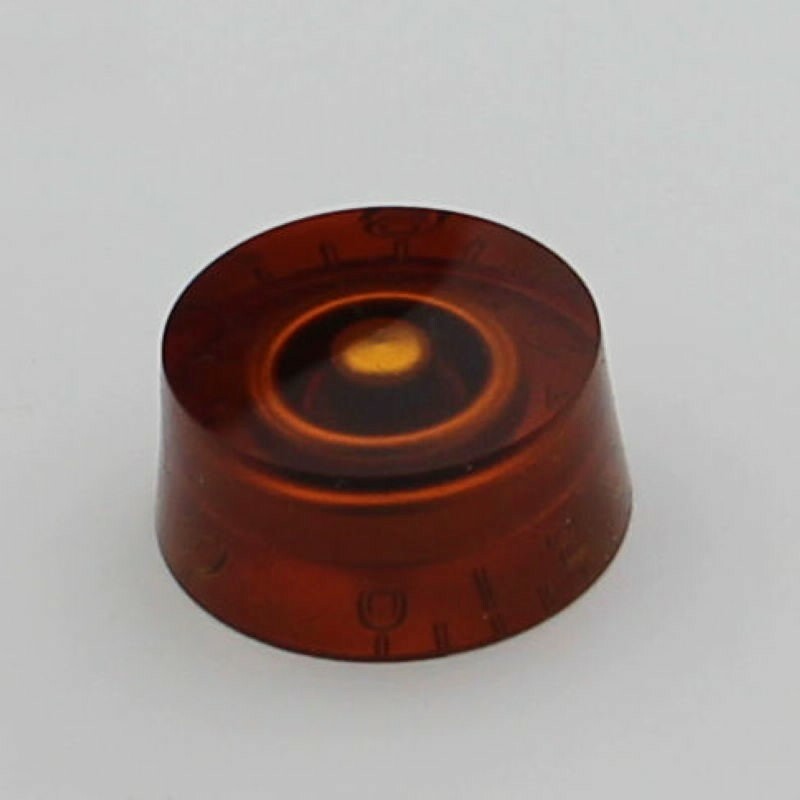 100 PCS Amber Speed Control Knobs Volume Tone Buttons For Electric Guitar