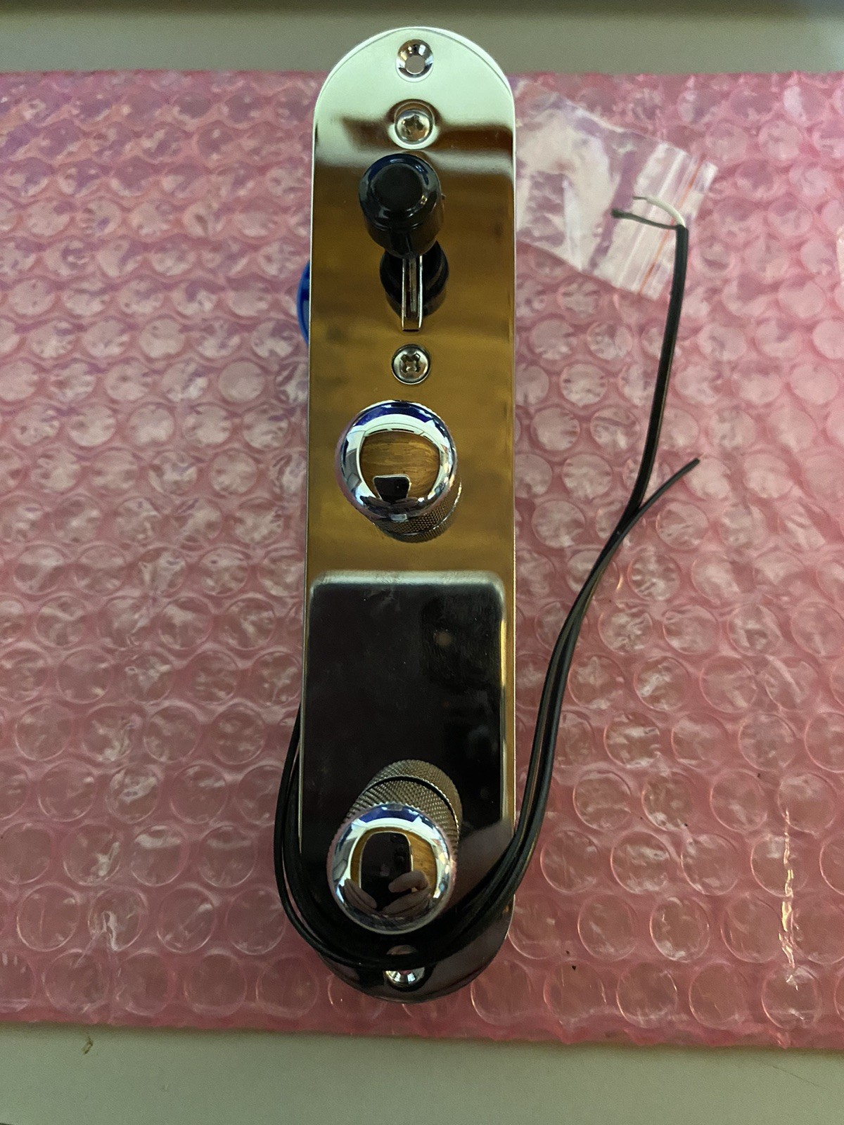 3-Way Control Plate Pre-Wired for Telecaster with Wiring Harness Chrome
