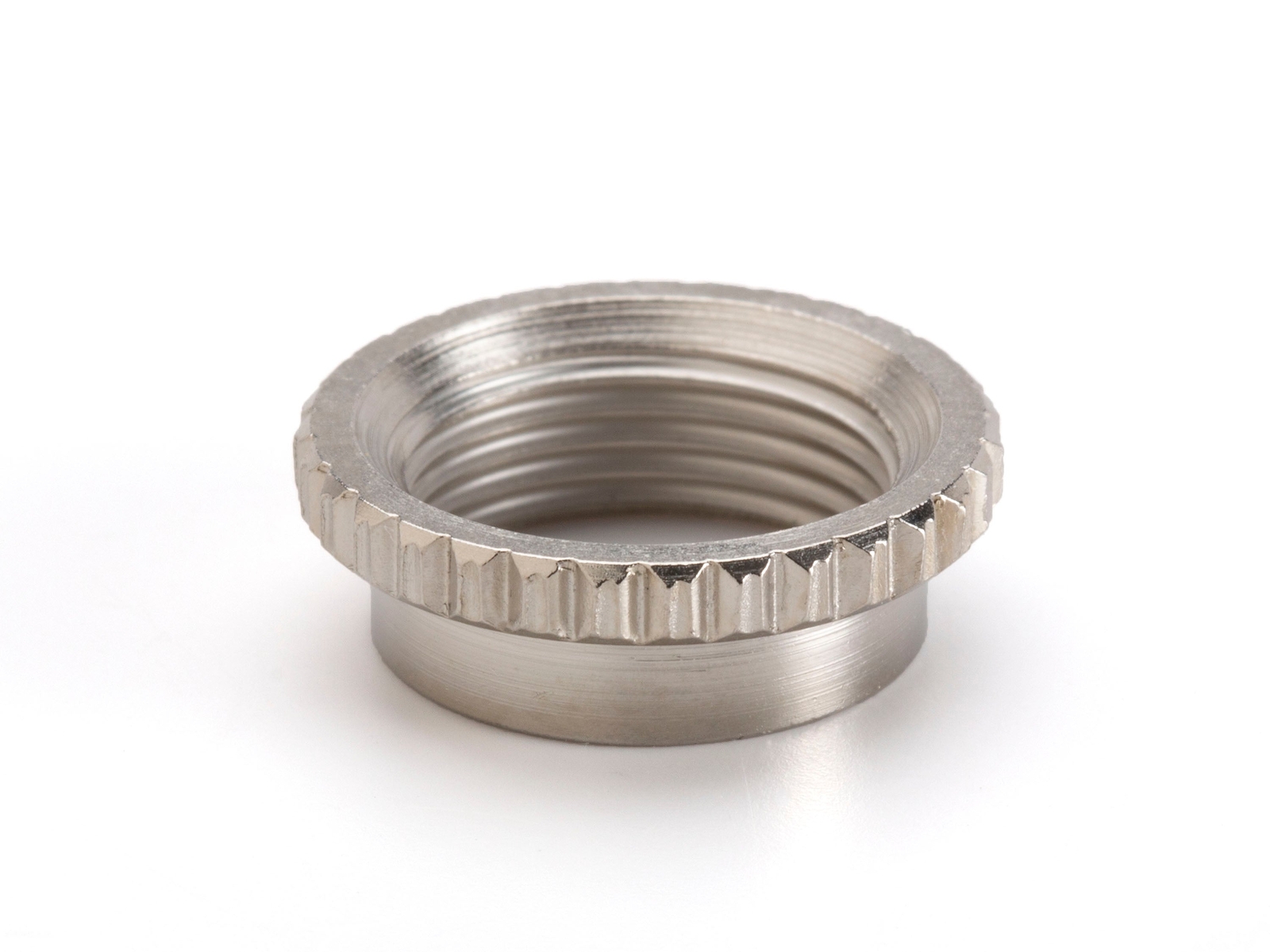 Deep Nut for Switchcraft Switches, Coarse Knurl, Nickel