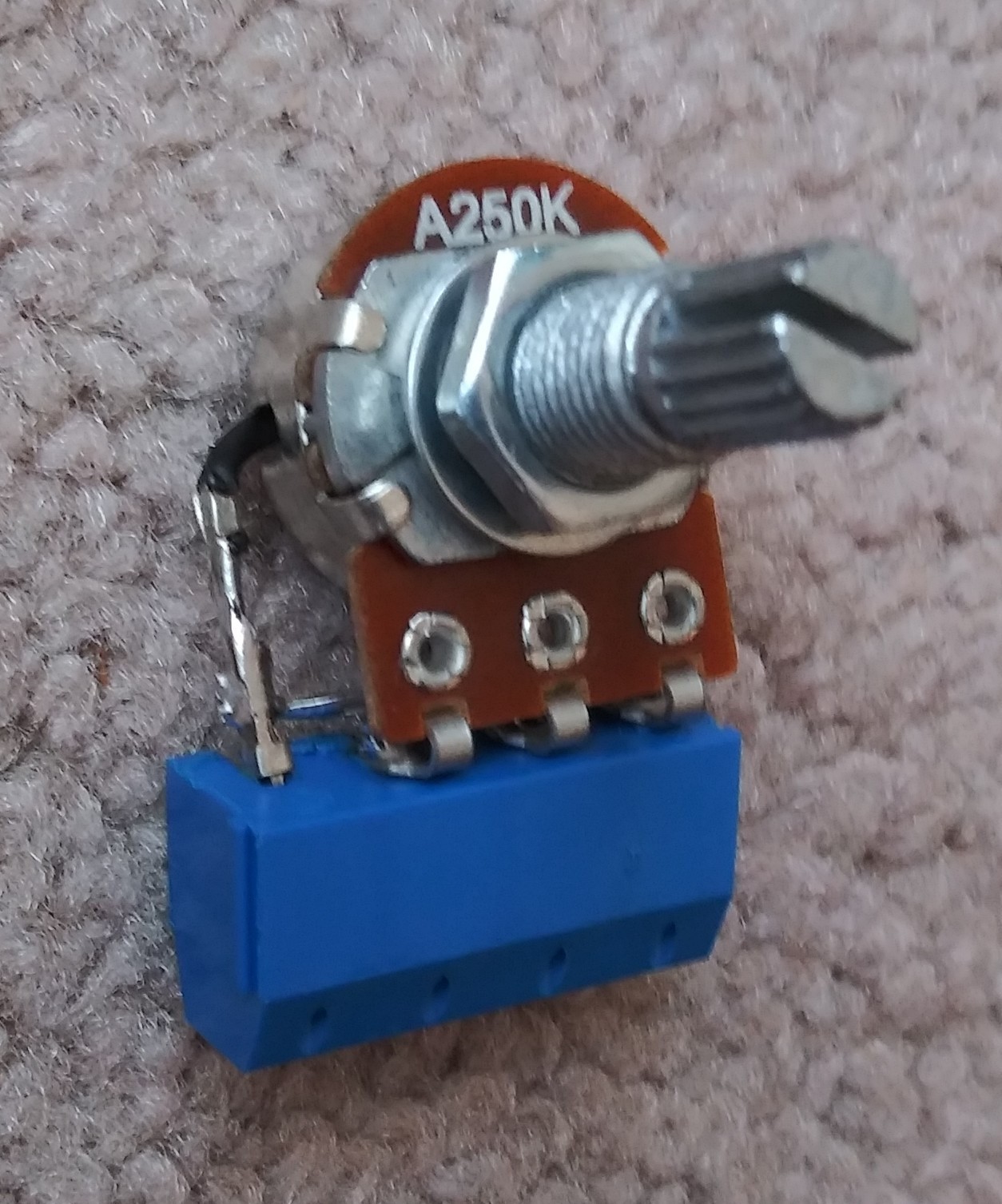 SOLDERLESS Guitar Wiring EZ-INSTALL A250K Volume Pot Potentiometer 4T DIY *NEW**