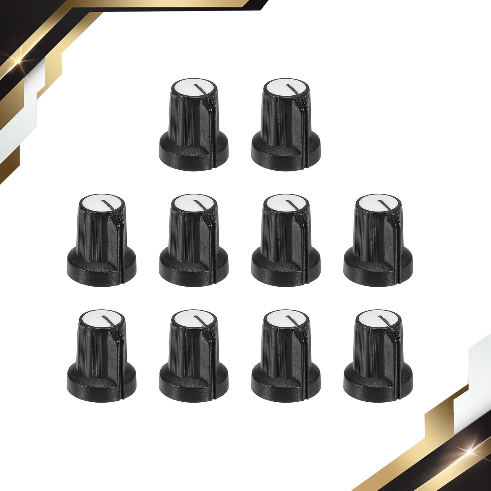 20 x Potentiometer Control Knob ABS Guitar Knob 180 Degrees Black White