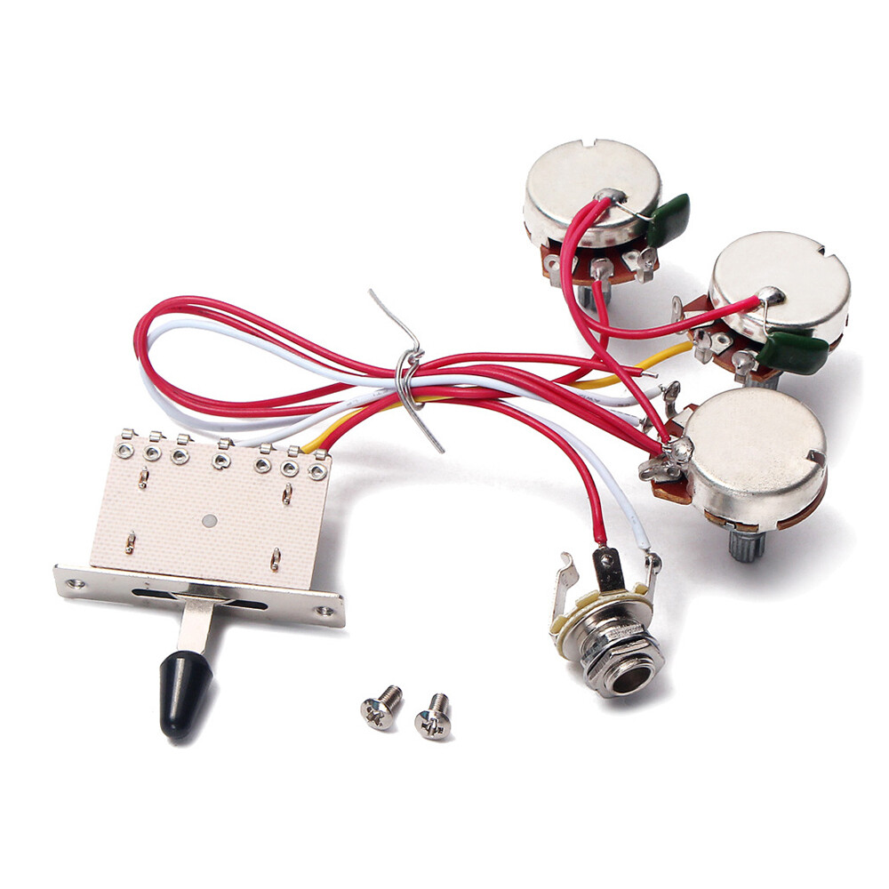 Electric Guitar Wiring Harness Kit 5 Way Switch Volume for ST Strat stratocaster