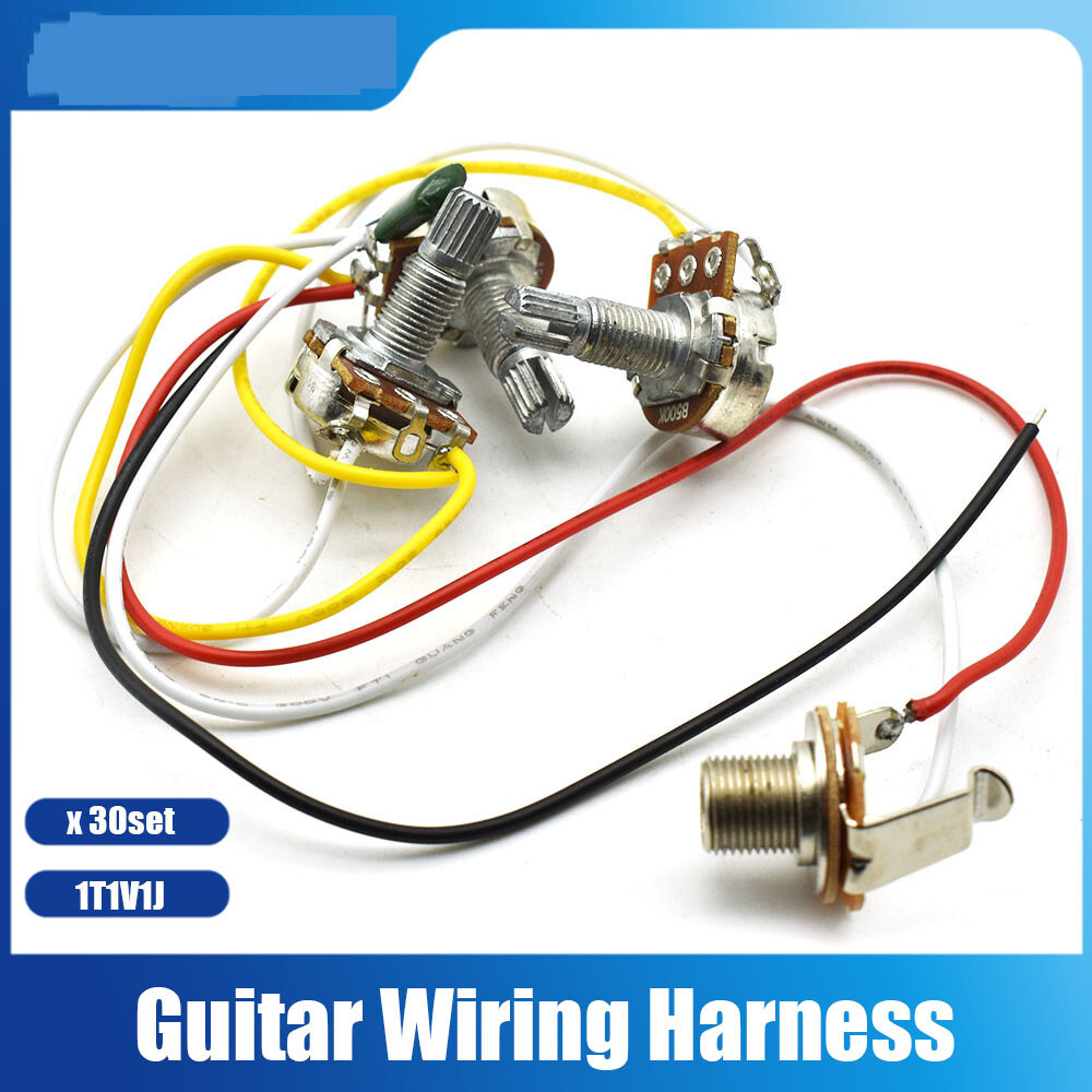 Set of 30 JB Bass 250K 2V1T Guitar Circuit Harness -Prewired Pickup Active Cable
