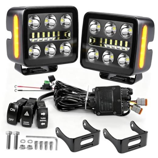 2PCS 3 Inch LED Pod Lights Led Spot Lights Square Offroad Driving Lights With