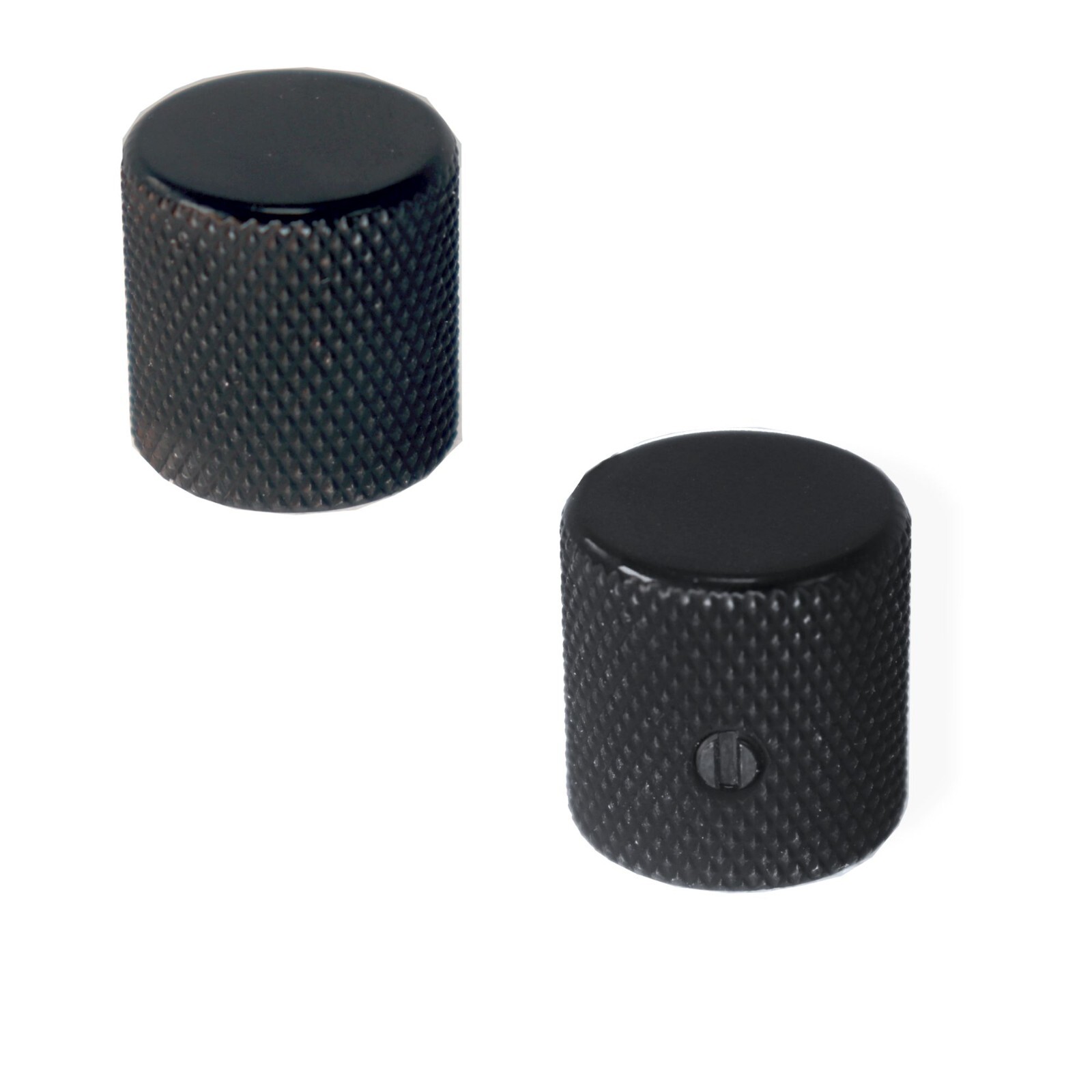 Knob Screw on 1/4 Black ultra knurled edge 2 Pack 0811278BK-2P