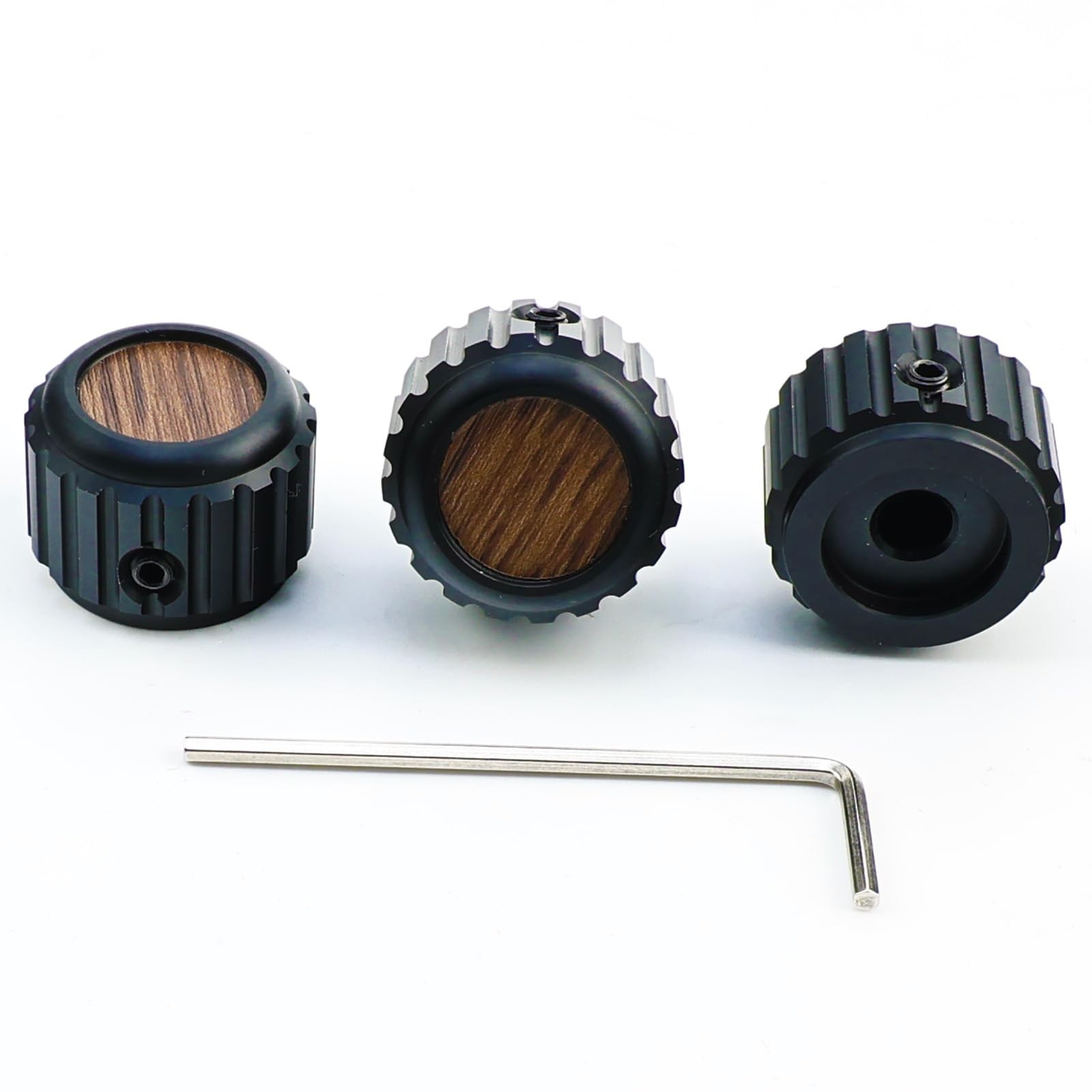 3Pcs Aluminum Alloy Electric Bass Guitar Knobs 6.5mm（1/4″） Potentiometer Shaf…