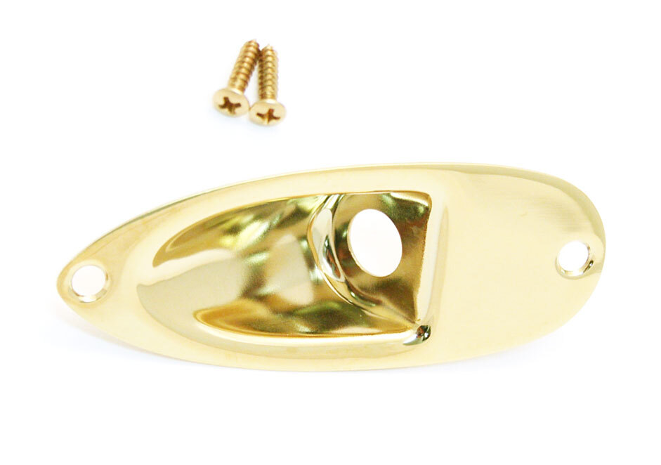 Genuine Fender GOLD Stratocaster/Strat Guitar Input Output Jack Plate Cover