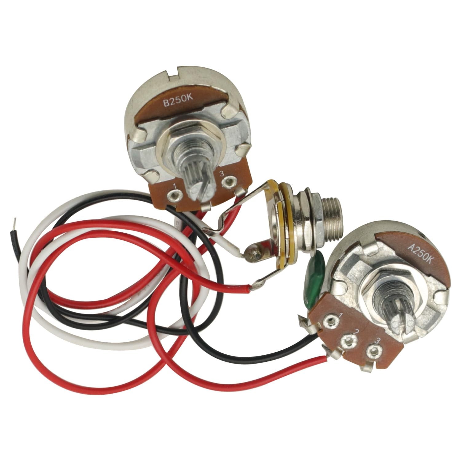 Bass Wiring Harness Prewired,250k Pots For Precision Guitar 250K Black