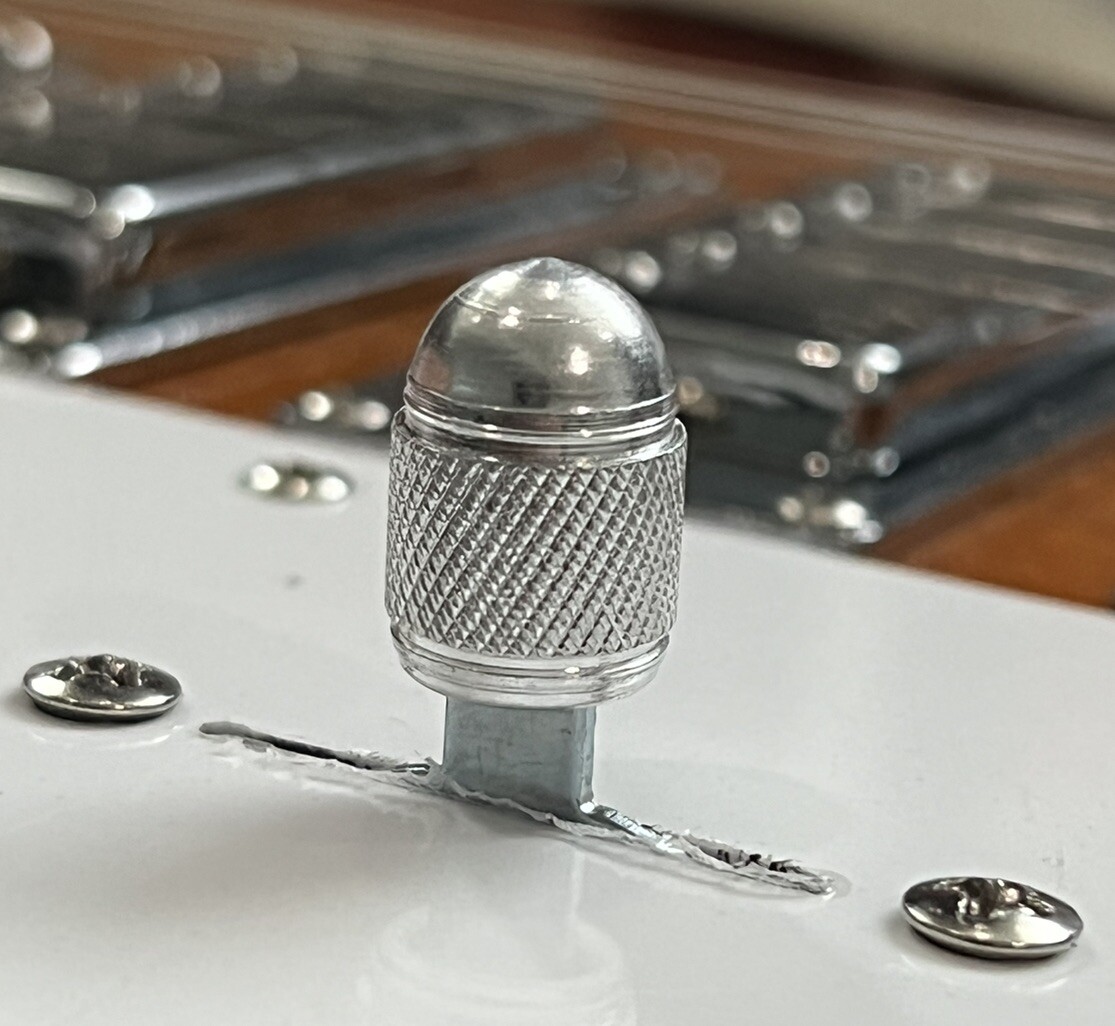 Kinnatone Stubby Chrome Switch Tip Knob Strat tele Style Blade Style