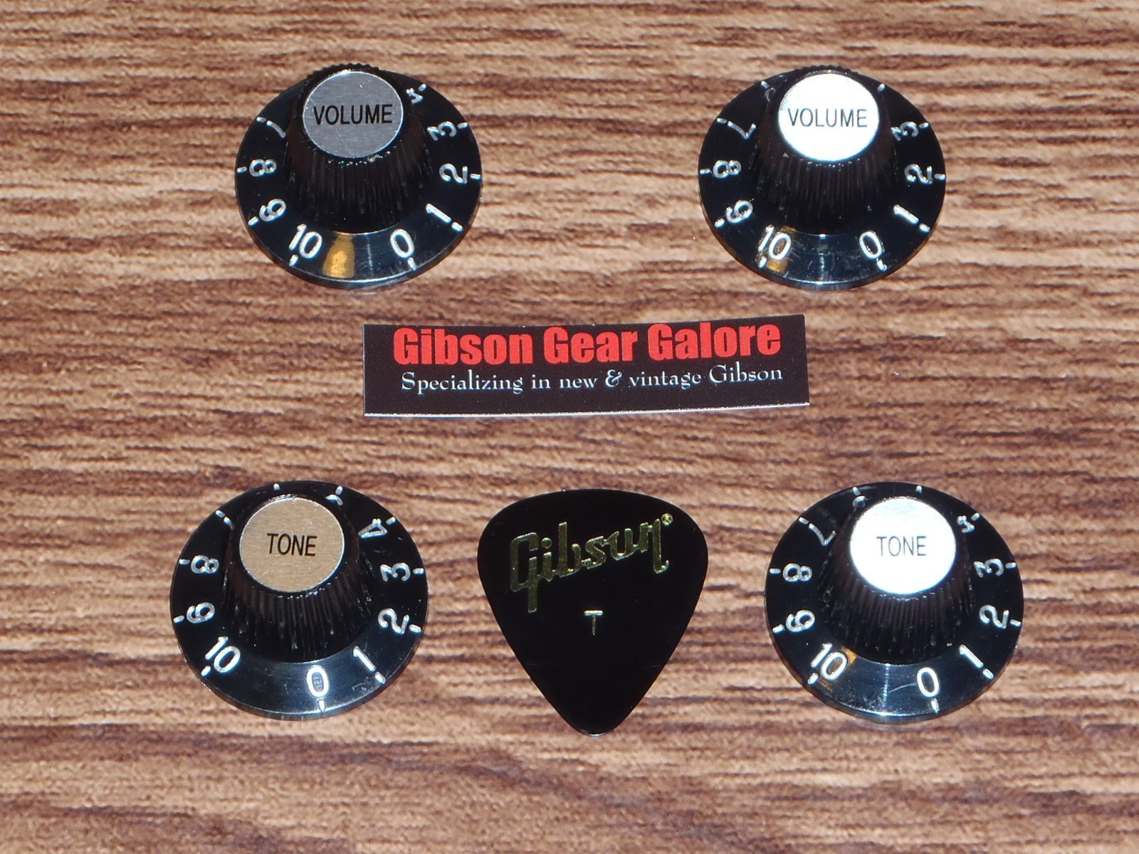 Epiphone Les Paul Knobs Set Witch Hat Top Black Silver Guitar Parts SG Custom S