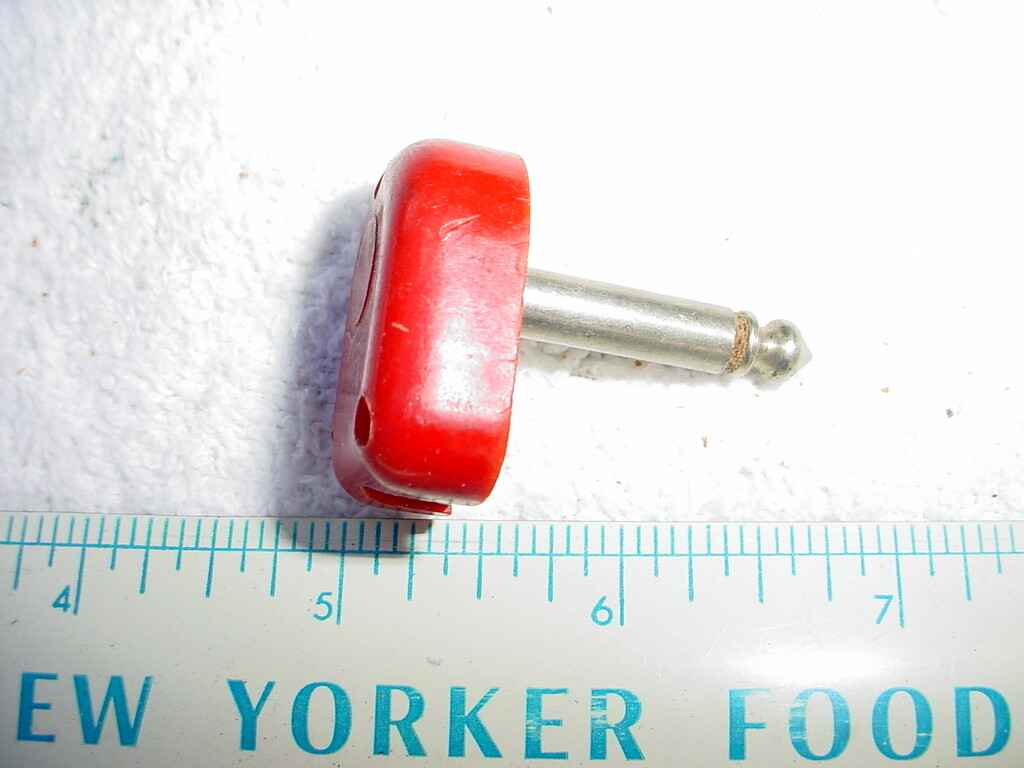 Vintage Red Switchcraft 1/4″ Phone Plug Jack Guitar Amps