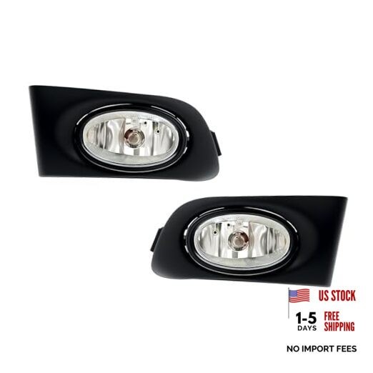 Fog Lights Assembly Compatible With 2001 2002 2003 Honad Civic 2DR/4DR Front