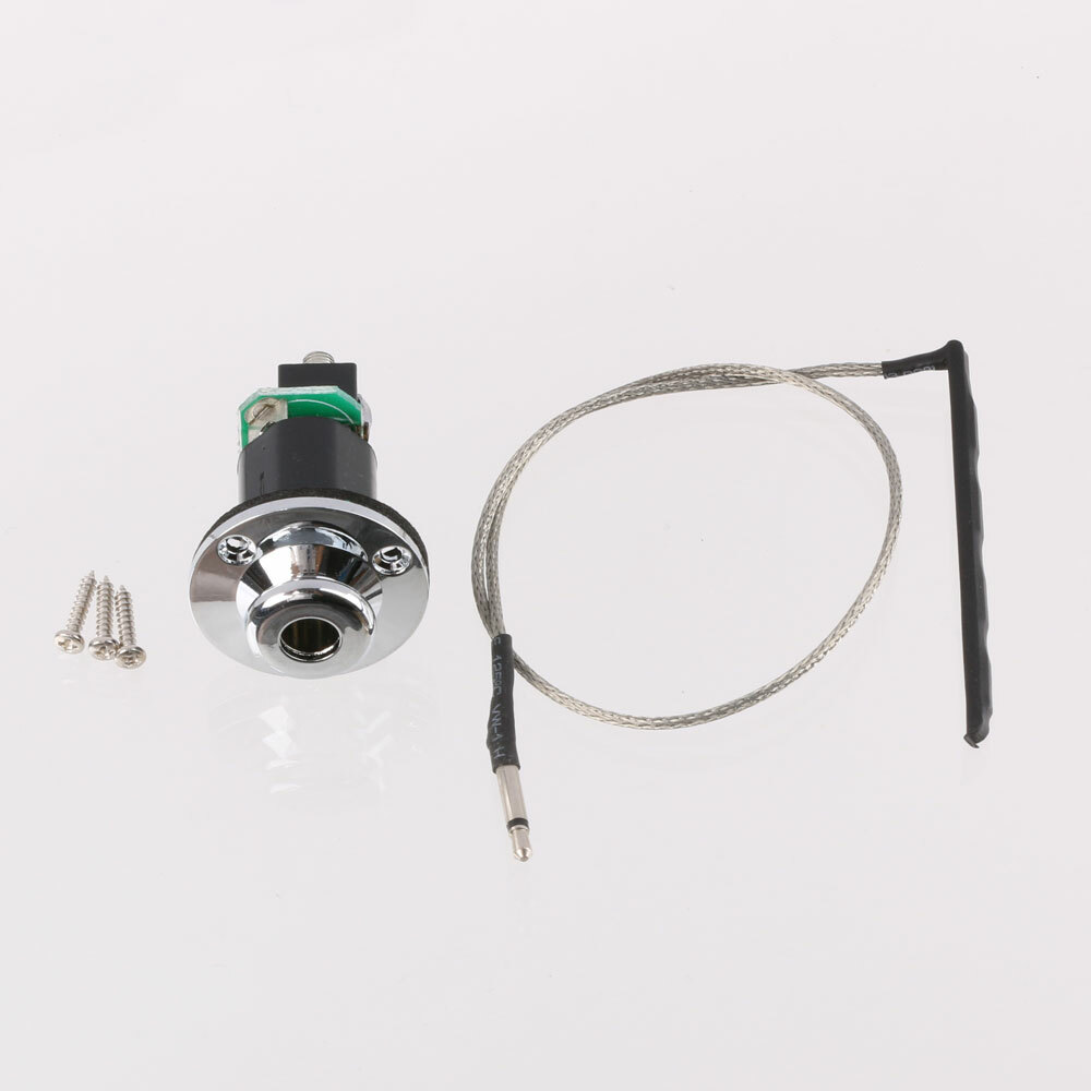 Ukulele Piezo Pickup Under Saddle Output End Pin Jack For Acoustic Guitar