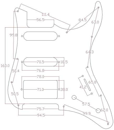Guitar SSS Pickguard and Tremolo Trem Cover Back Plate fits Yamaha PACIFICA G…