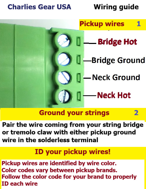 Metric Les Paul /SG Solderless Wiring Upgrade for IMPORTS with Custom Capacitors