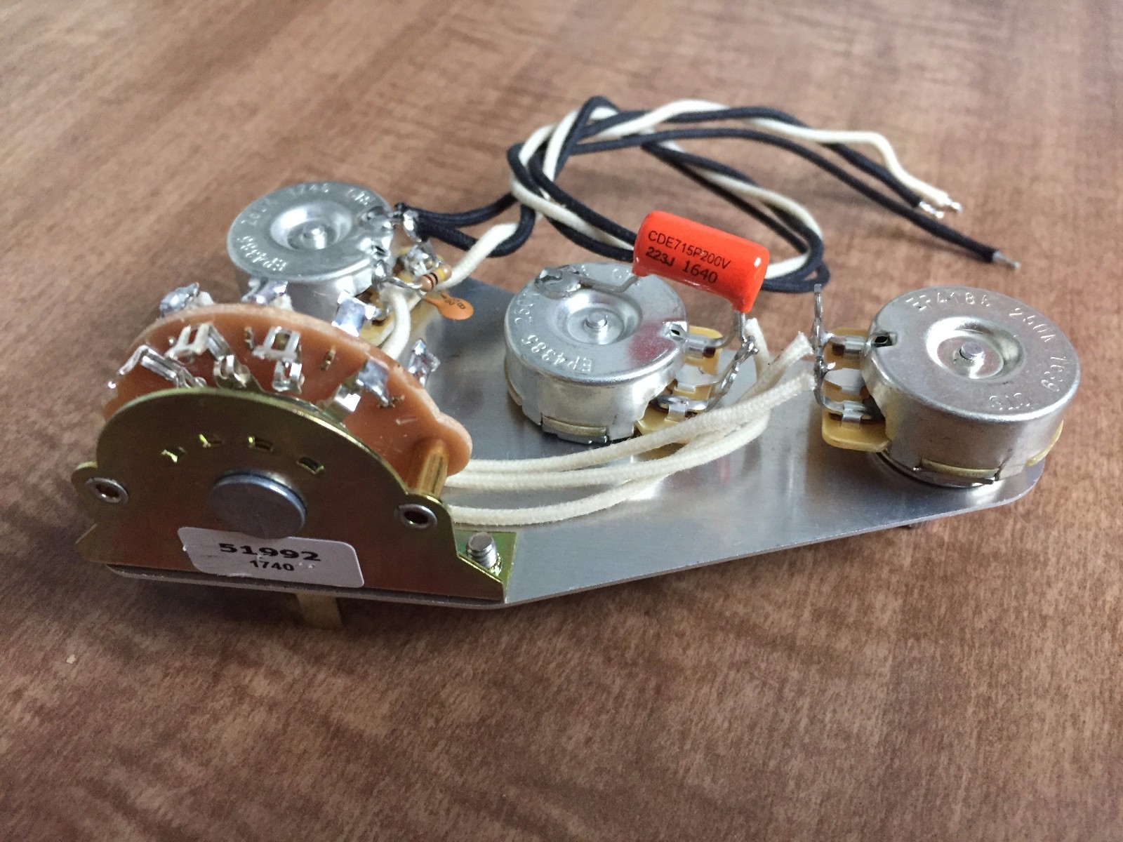 Fender Stratocaster 7 Way Blender and Treble Bleed Wiring Harness CTS 250k .022