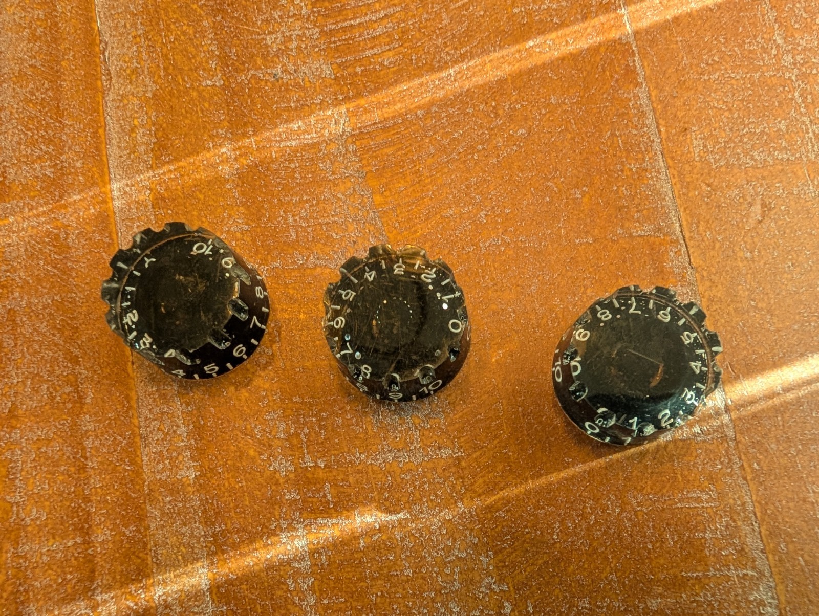 Unbranded Speed Knobs Knurled Vintage 1980s Black Set Of 3