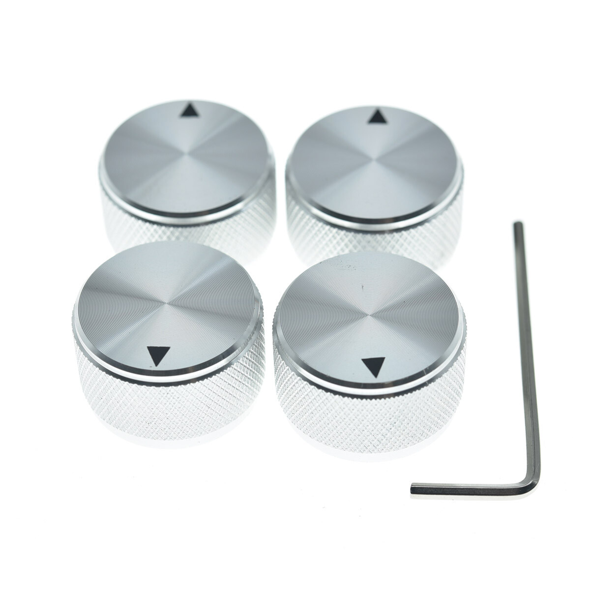 4pcs 25mm Metal 1/4″ Potentiometer Pot Knobs w/ Indicator for Guitar/Bass/AMPS