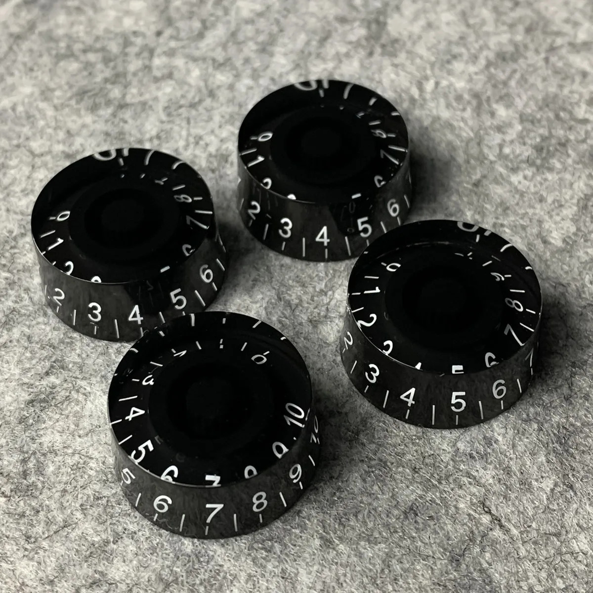 NEW 4pcs LP Guitar Knobs Speed Control Knobs Black with White Numbers For LP