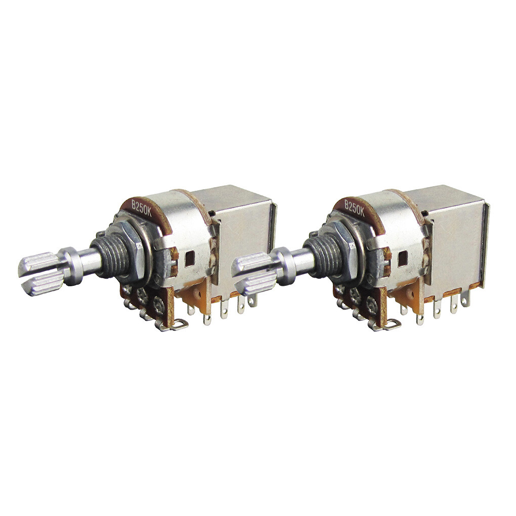 FLEOR 2PCS Guitar Bass B250K Push Pull Potentiometer Pot Short Split Shaft