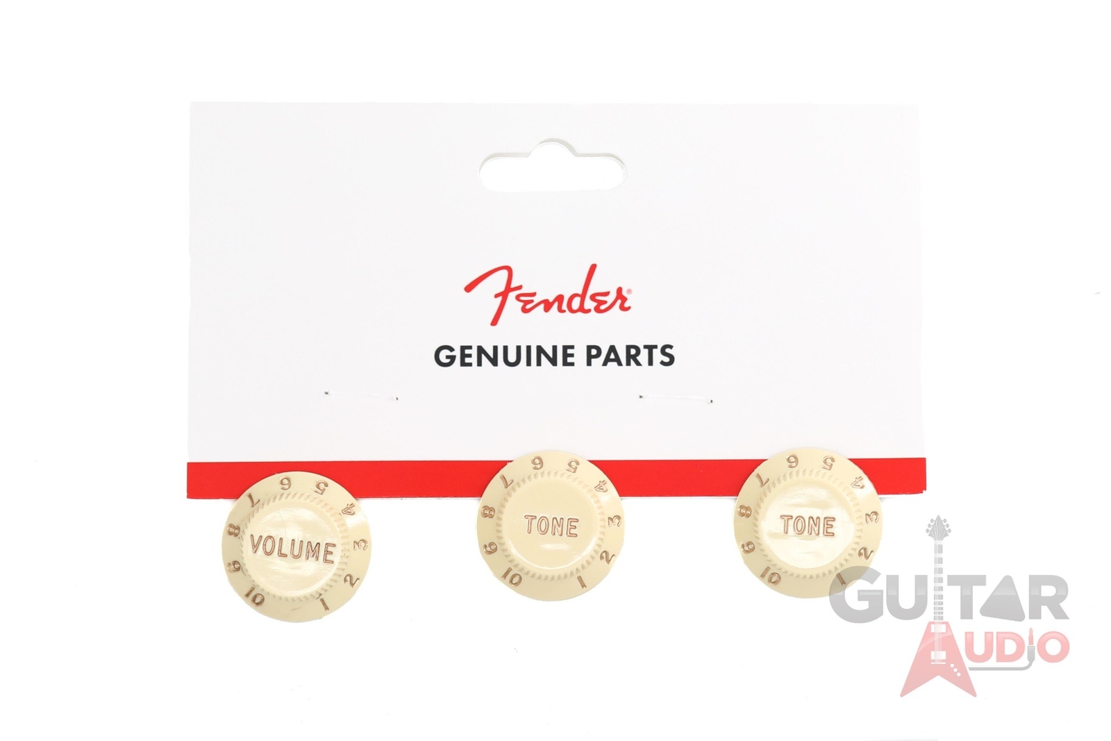 Genuine Fender Stratocaster/Strat Aged White Guitar Knobs – 2 Tone, 1 Volume