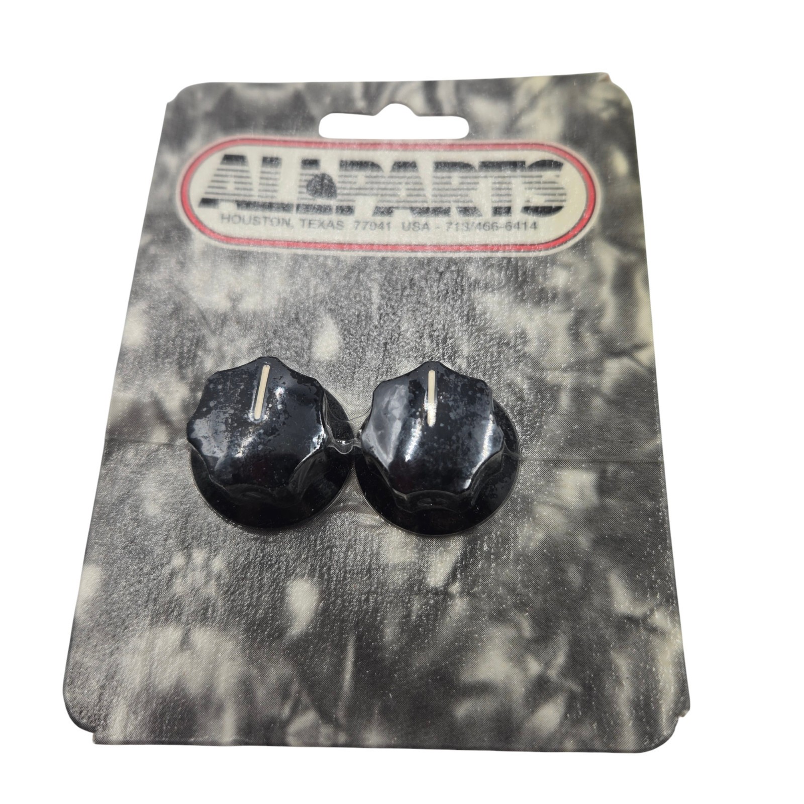 Allparts Black Knobs for Fender Mustang Jaguar Jazz Bass Solid Shaft