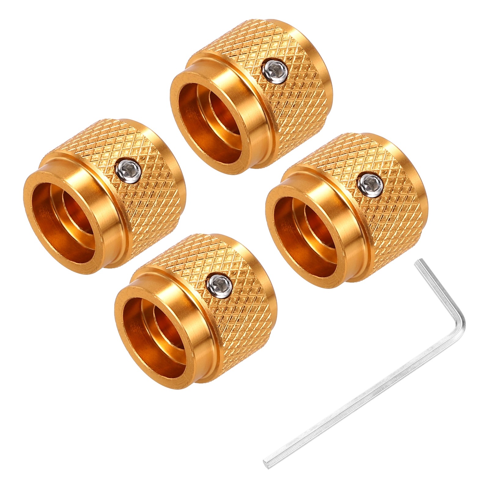 4PCS Guitar Knobs Metal Volume Tone Control Dome Knobs 1/4″ x 9/16″ Screw Gold
