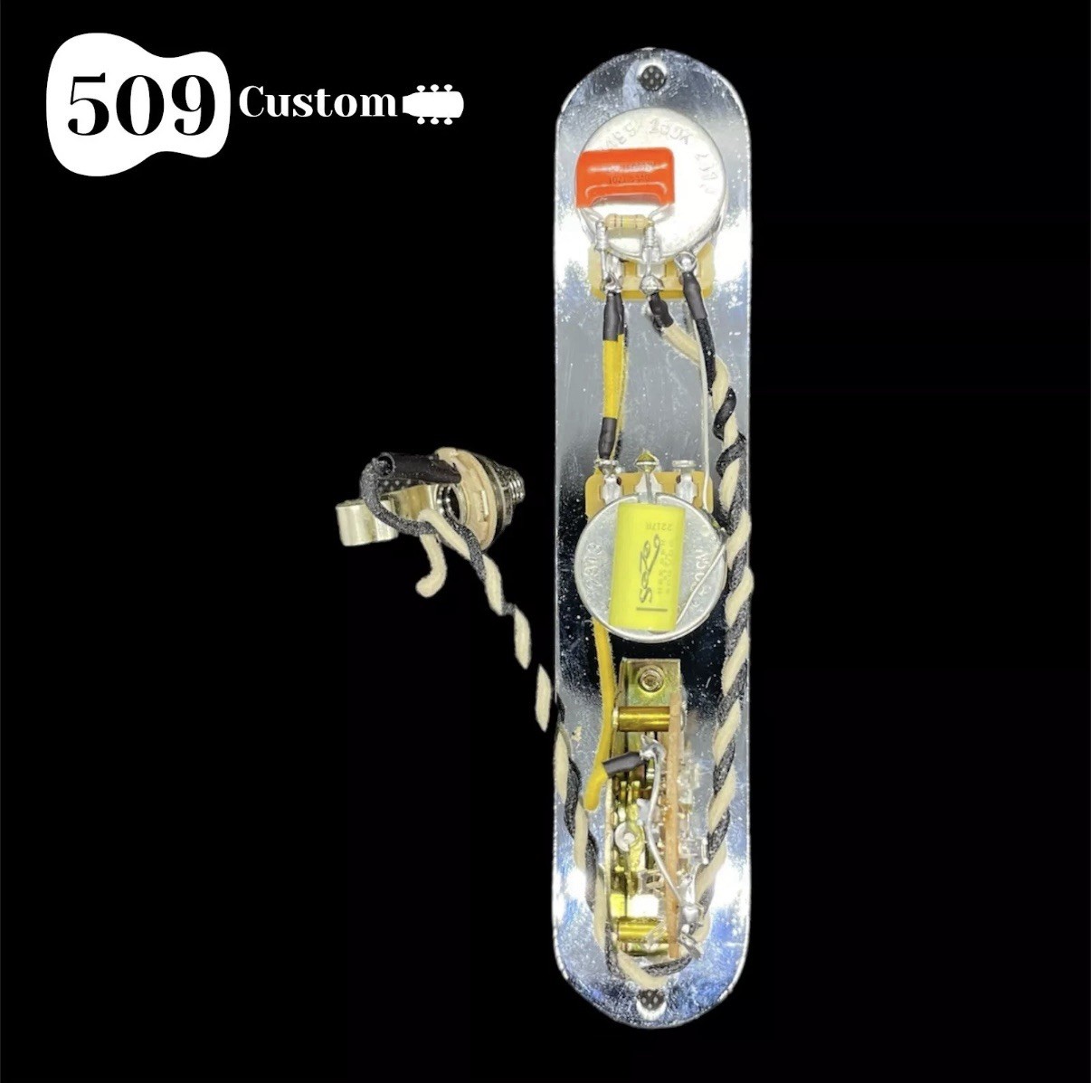 509 Custom Telecaster Reverse 3-Way Switch Wiring Kit W/ Control Plate