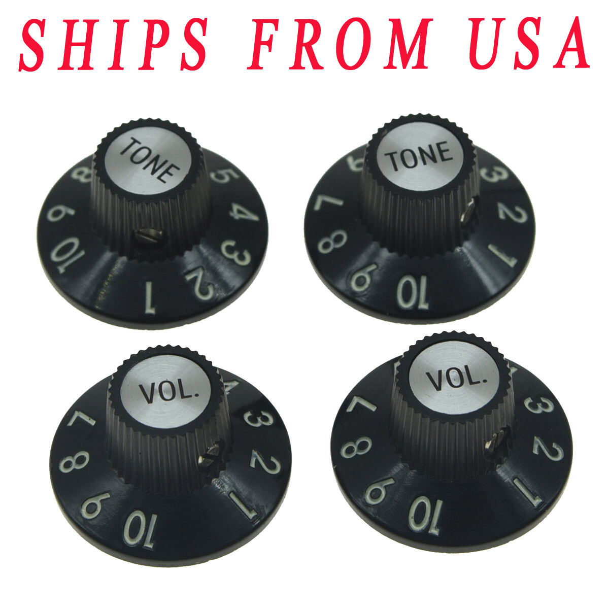 Quality Guitar Witch Hat Knobs 2V 2T for Fender 72 Tele Custom or Others