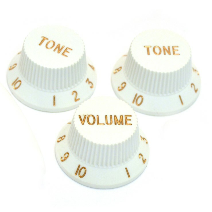 *NEW CONTROL KNOBS for Fender Standard Stratocaster Strat Guitar Parts White