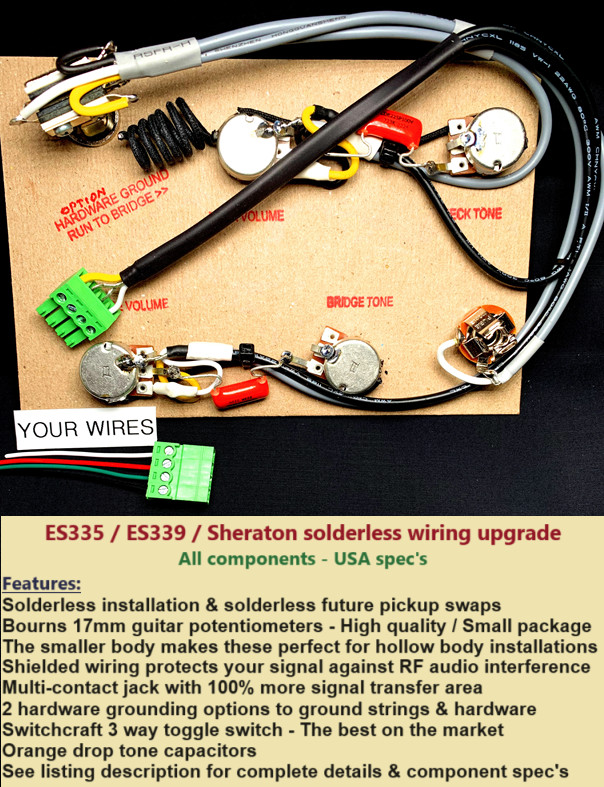 Sheraton Solderless Wiring Harness Upgraded to USA Spec’s + Premium components