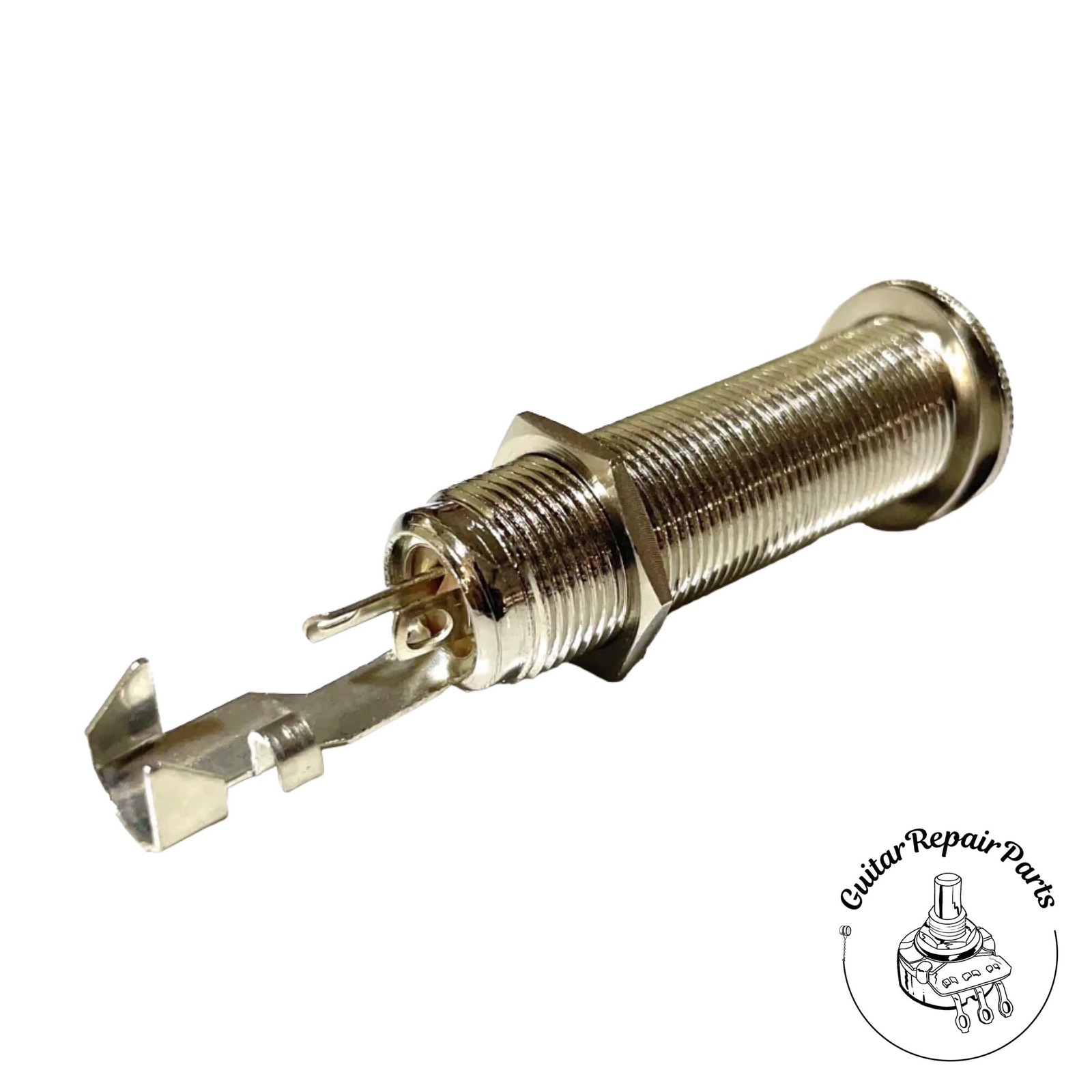 Switchcraft Long Threaded 1/4″ Stereo 3 Conductor Panel Mount Barrel Jack Nickel