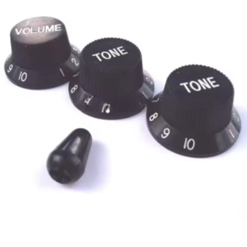 Black Knob and Switch Tip Set