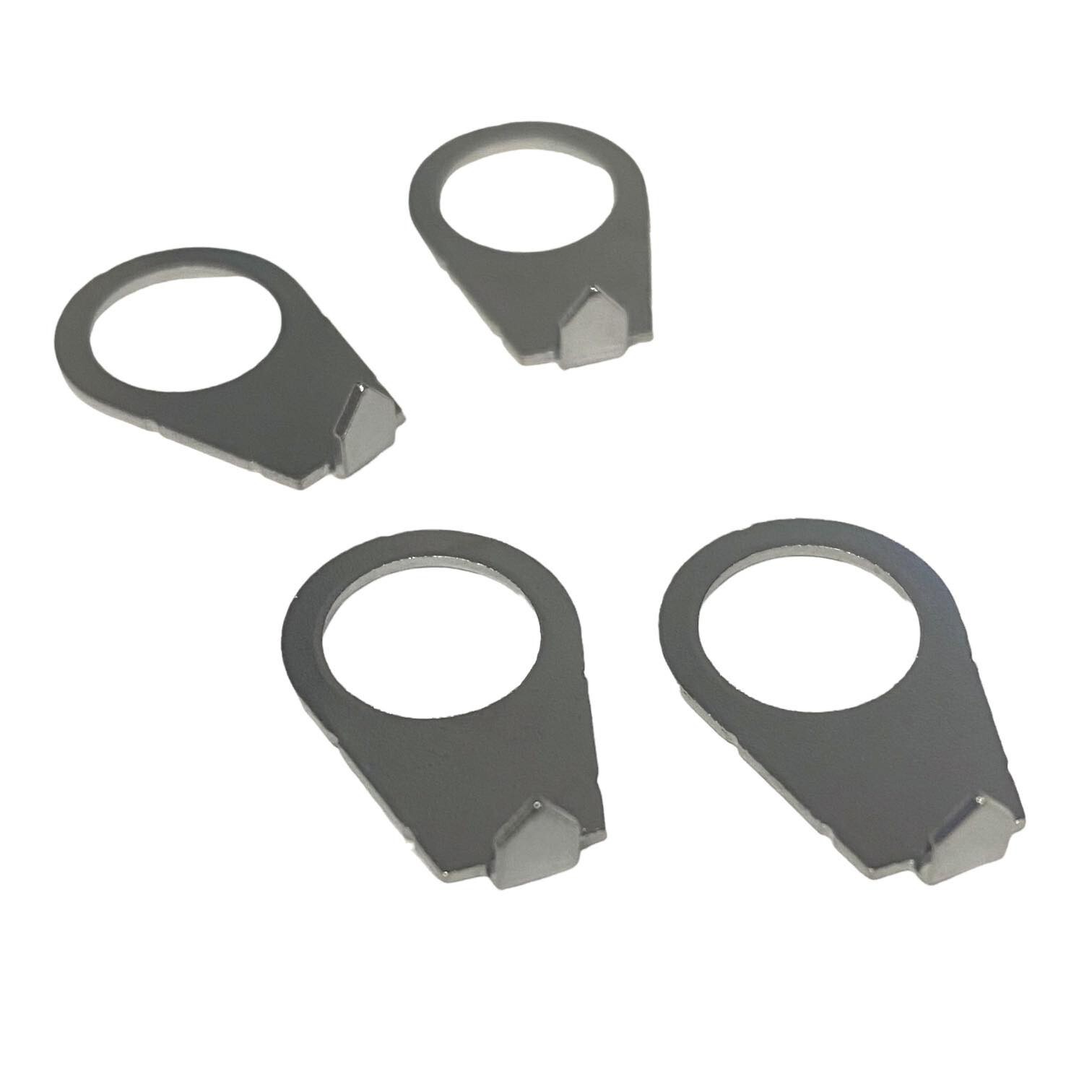 EP-0077-C 4 Chrome Knob Pointers Washers for Full Size Pots Guitar/Bass