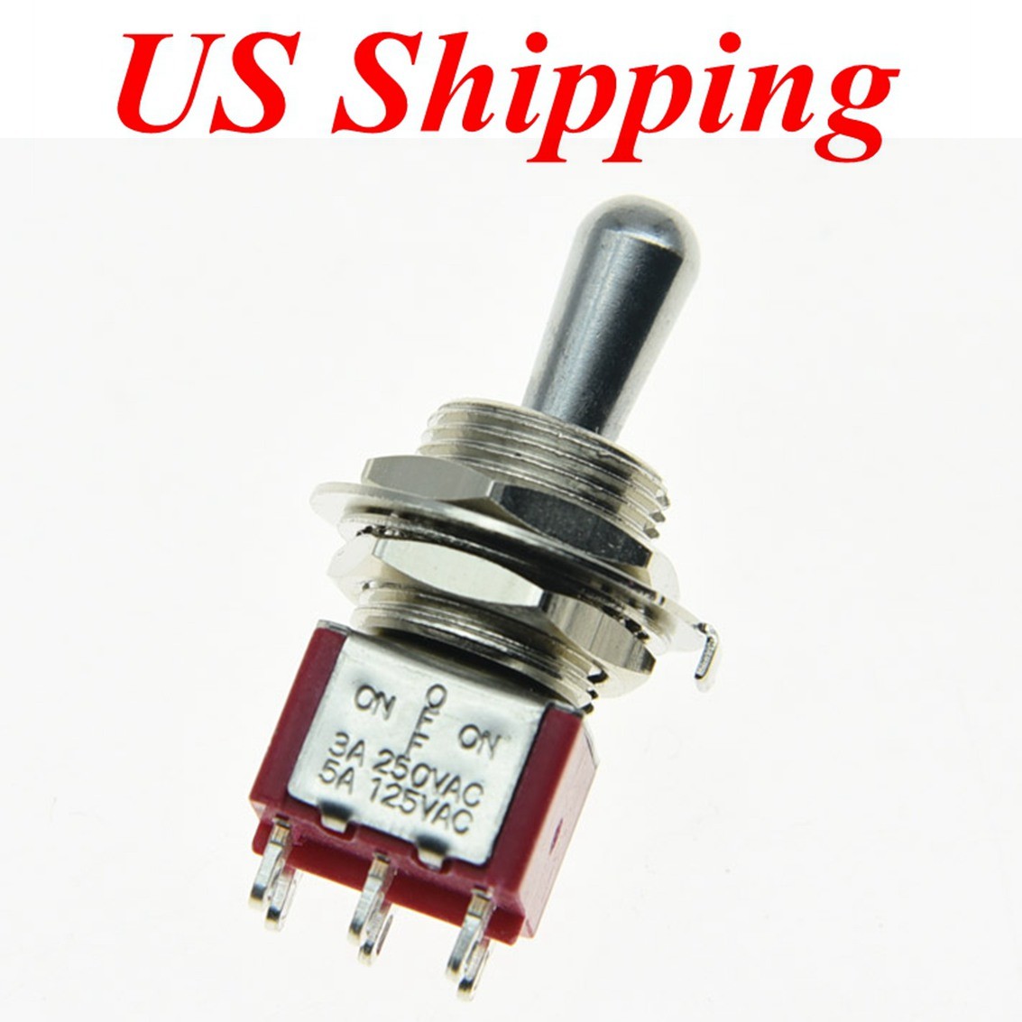 15/32″ Guitar/AMP DPDT 3 Way ON/OFF/ON Toggle Switch Sealed Fat Bat Toggle