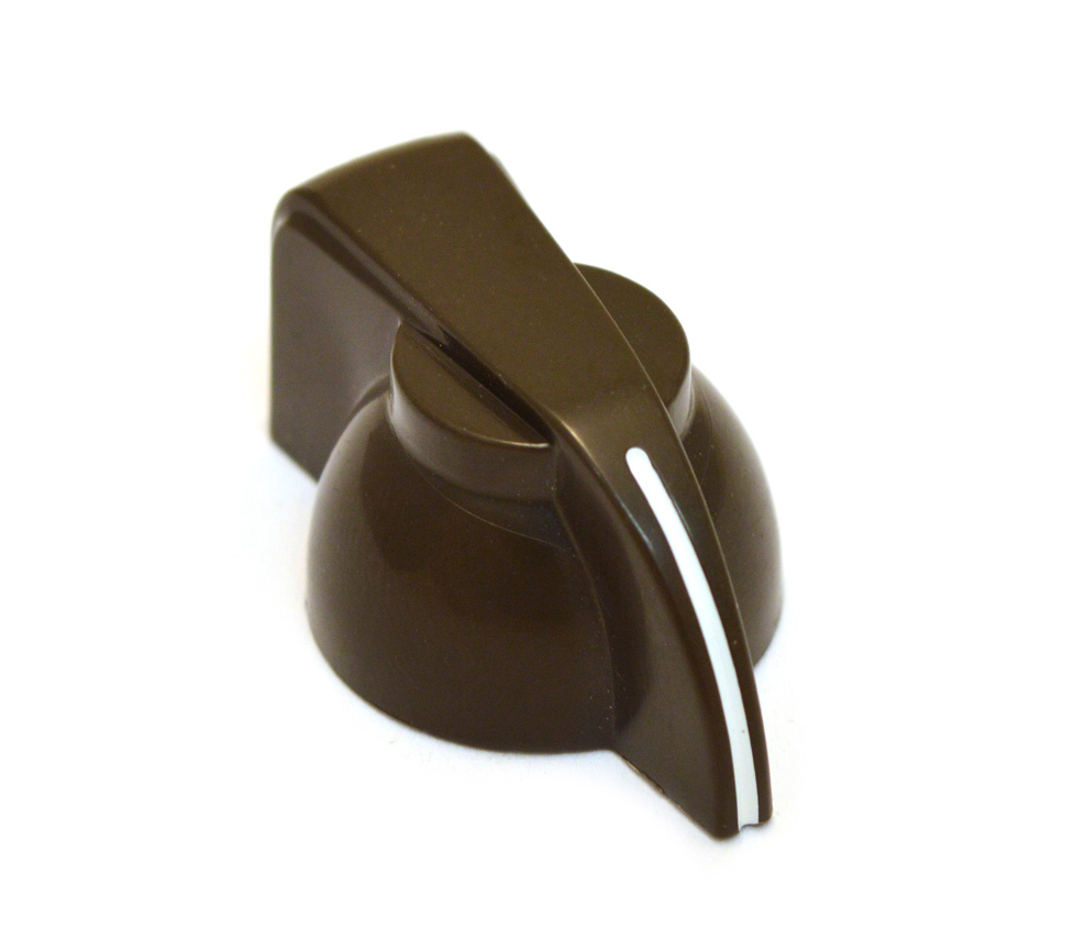 P-300BN (1) Brown Chicken Head Knob For 1/4″ Solid Shaft Guitar/Bass/Amp/Pedal