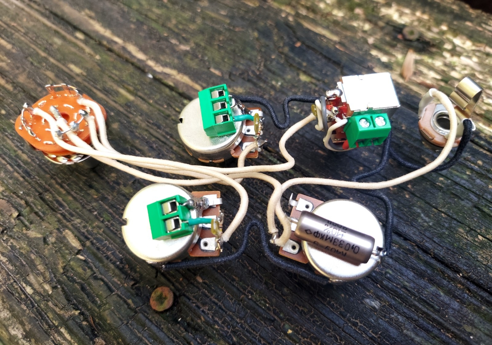 Custom SG Solderless Harness 3 Pickups 6 way Switch Bourns Out of Phase P/P