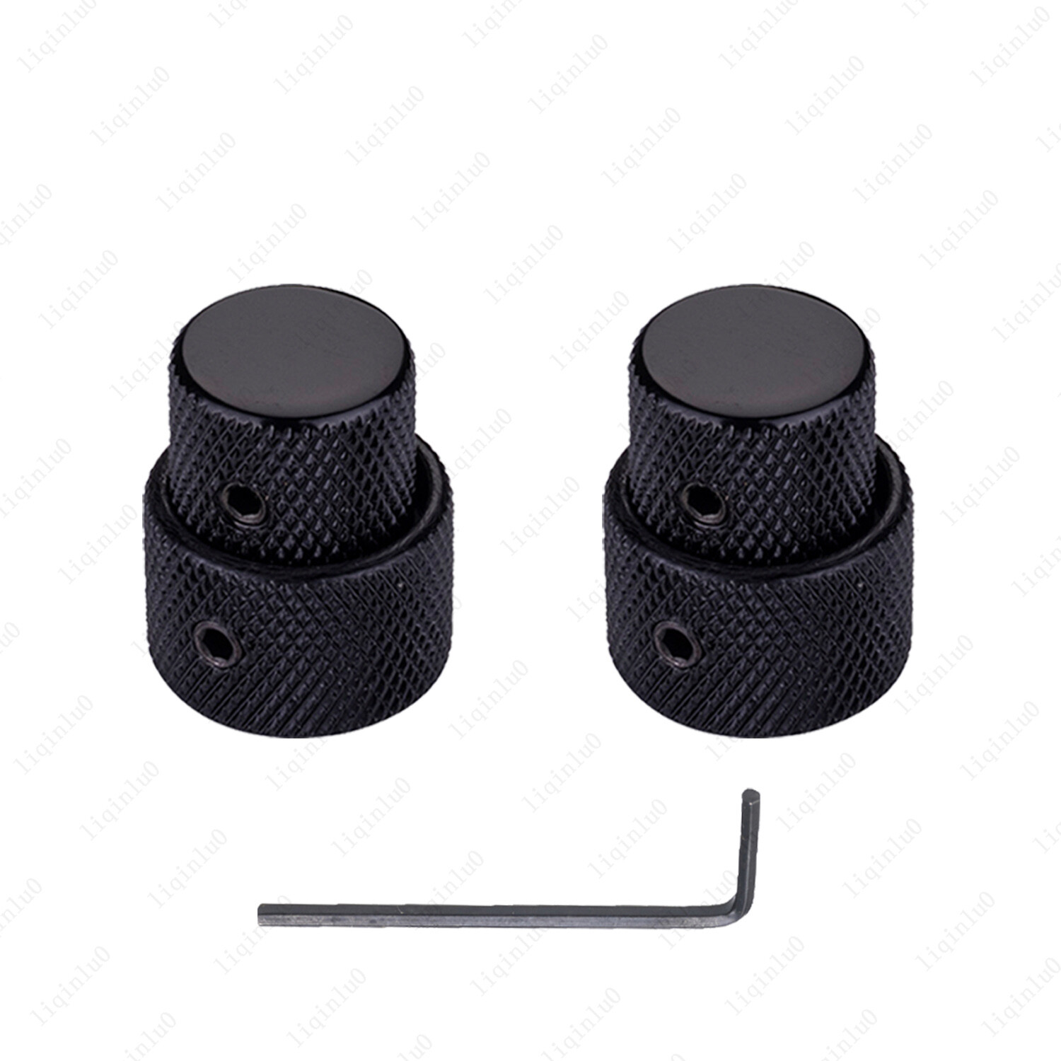2Pcs Metal Dual Concentric Stacked Control Knobs for Jazz Bass in 3 Colors