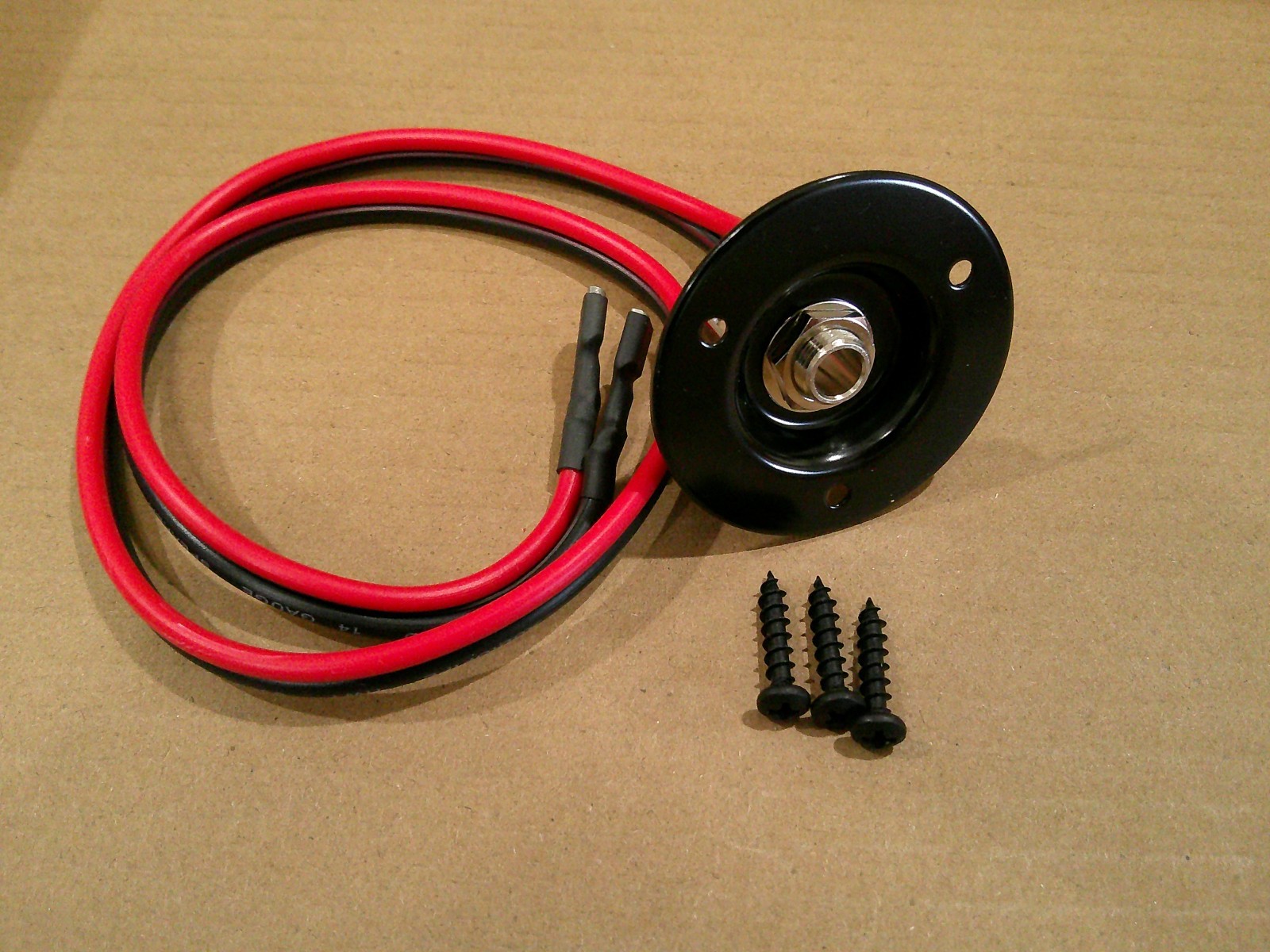 Speaker Cab 1 Speaker Wiring Harness W/ 1/4″ Jack, 14ga Wire, Jak Plate W/Screws