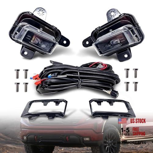 Pair Fog Light Assembly Compatible with 2022 2023 2024 Sierra 1500 Front