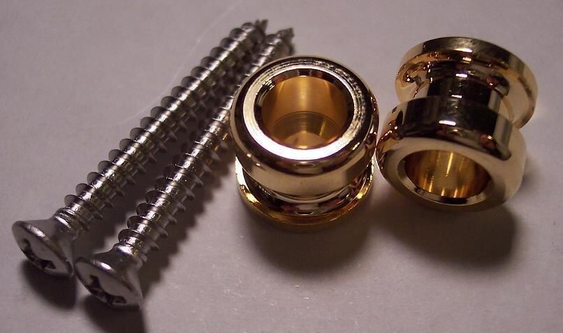 SCHALLER GOLD Strap BUTTONS KNOBS Fender USA TELE STRAT Telecaster Stratocaster
